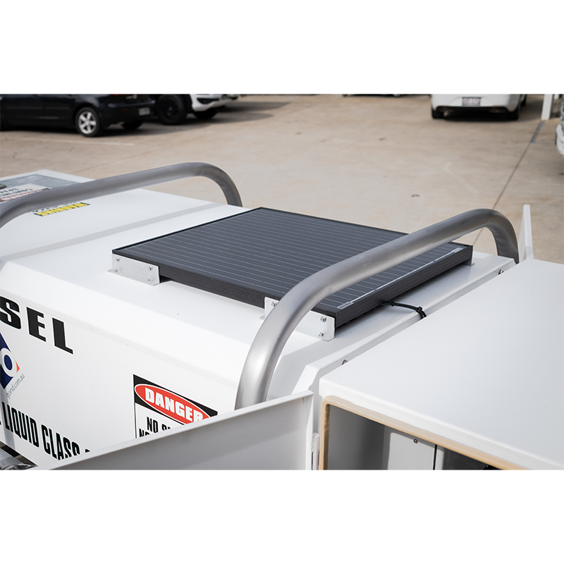FUEL TRAILER 1250L Self Bunded Low Profile Dual Axle SBHD1250 fitted with Optional 12V Solar Dispensing System