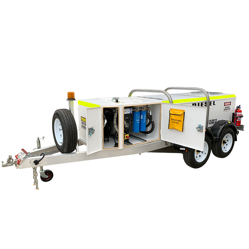FUEL TRAILER 1250L Self Bunded Low Profile Dual Axle SBHD1250 bunded pump bay housing