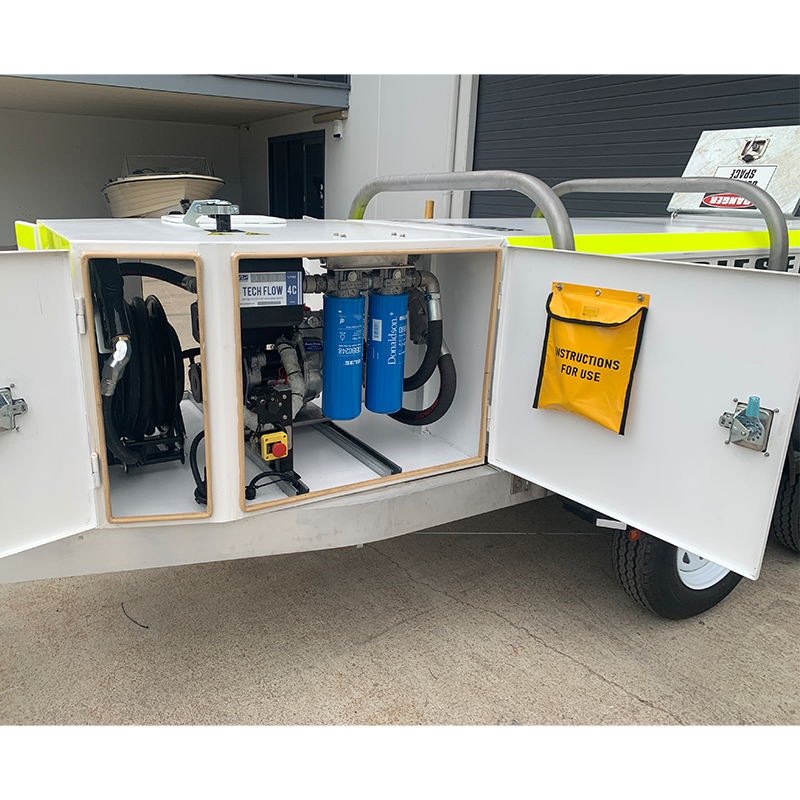 FUEL TRAILER 1250L Self Bunded Low Profile Dual Axle SBHD1250 Bunded Lockable Pump Bay Housing